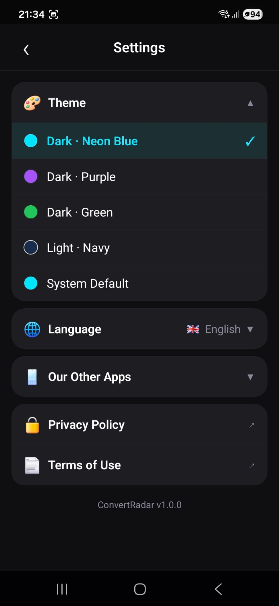 Settings